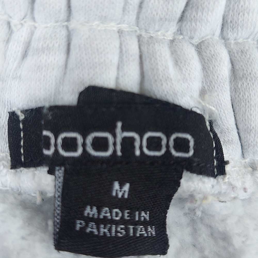 Boohoo Sweatpants Women M Gray DSGN Studio Sports Club Joggers Heathered Graphic - Picture 2 of 6